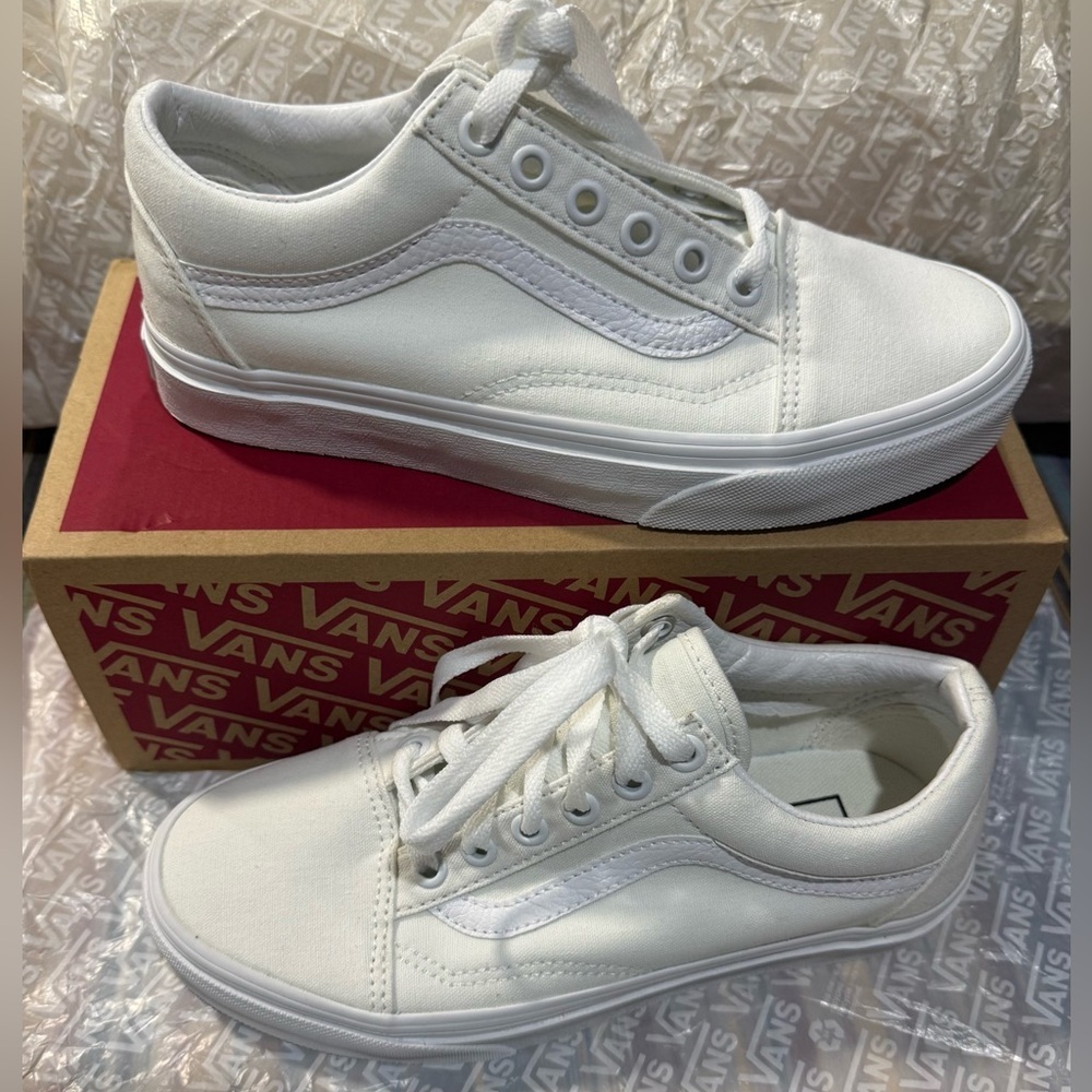 VANS / Old Skool True White, women’s-Men's / Sneakers /Size Women’s 5.5 Men’s4 - Picture 2 of 11